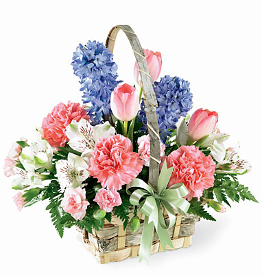 Joy of Spring Basket from Flowers All Over.com 